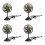 4pcs Car Fan Fan Cool Car Gadgets Abs Black 8