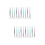20 Pcs Silicone Mask Brush Plastic Sector Makeup Tools 7