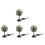 4pcs Car Fan Fan Cool Car Gadgets Abs Black 7