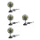 4pcs Car Fan Fan Cool Car Gadgets Abs Black 5