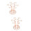 2Pcs Upside-Down Goblet Stand Golden Iron Wine Glass Display Rack 8