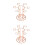 2Pcs Upside-Down Goblet Stand Golden Iron Wine Glass Display Rack 6