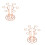 2Pcs Upside-Down Goblet Stand Golden Iron Wine Glass Display Rack 7