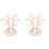 2Pcs Upside-Down Goblet Stand Golden Iron Wine Glass Display Rack 3