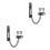 2Pcs Durable Metal Door Chain Locks for Inside Doors Front Door Use 4