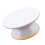 2 Pcs Plastic Rotating Cake Turntable Platform White 1