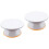 2 Pcs Plastic Rotating Cake Turntable Platform White 5