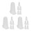 18Pcs White Silicone Piping Tip Covers Reusable Dustproof Nozzle Caps 9