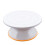 2 Pcs Plastic Rotating Cake Turntable Platform White 2