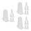 18Pcs White Silicone Piping Tip Covers Reusable Dustproof Nozzle Caps 7