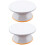 2 Pcs Plastic Rotating Cake Turntable Platform White 6
