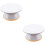 2 Pcs Plastic Rotating Cake Turntable Platform White 7