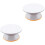 2 Pcs Plastic Rotating Cake Turntable Platform White 4