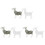 6 Pcs 3D Jigsaw Puzzles Goat Figurines Desktop Ornament Plastic 4