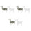 6 Pcs 3D Jigsaw Puzzles Goat Figurines Desktop Ornament Plastic 5