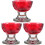 3Pcs Red Clear Bowls for Home Temple Floating Tea Lights 2