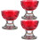 3Pcs Red Clear Bowls for Home Temple Floating Tea Lights 6