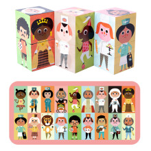 2Sets Children Wooden Building Blocks DIY Educational Colorful Toy