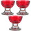 3Pcs Red Clear Bowls for Home Temple Floating Tea Lights 3