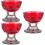 3Pcs Red Clear Bowls for Home Temple Floating Tea Lights 7