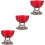 3Pcs Red Clear Bowls for Home Temple Floating Tea Lights 5