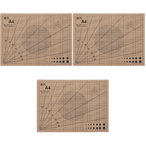 3Pcs Durable PVC Cutting Mat for Crafts Double-Sided Engraving Pad 2