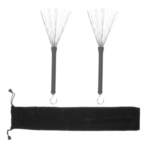 4 Sets Portable Drum Stick Wire Brush With Bag