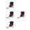 4Pcs Simulation Jinrikisha Model Retro Desktop Decoration 4