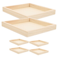 24 Pcs Wooden 3D Puzzle Tray For Kids Hexahedral Storage Blocks