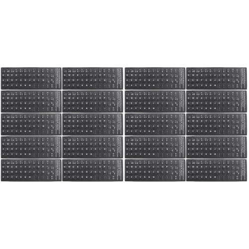 20 Pcs Keyboard Stickers Universal Russian Student Pvc 1