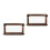 2Pcs Wood Wall Mounted Storage Shelf Brown Organizer for Home Use 9
