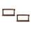 2Pcs Wood Wall Mounted Storage Shelf Brown Organizer for Home Use 8