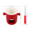 Ceramic Ice Cream And Chocolate Fondue Pot Set With Fork 3
