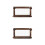2Pcs Wood Wall Mounted Storage Shelf Brown Organizer for Home Use 6