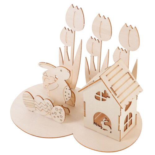 5 Sets Easter 3D Puzzle Model Rabbit Egg House Toy