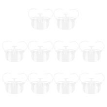 1 Box 10 Pcs Transparent Mouth Plastic Antifog Shield