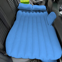 Car Air Mattress for Opel Mokka 20212023, DoubleSided Flocking Back Seat Bed with Builtin Pump, Blue