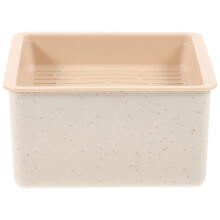 Set Of 4 Beige Cat Grass Box Enclosures With Clumping Litter For Cats