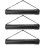 3Pcs Telescopic Art Storage Tube Black Durable Document Case 8