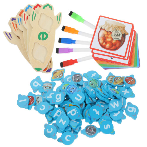 2 Sets Alphabet Spelling Game Toys Blocks For Kids Learning 2