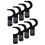 4Pairs Durable Black Acrylic Baseball Bat Rack Wall Display Holder 1
