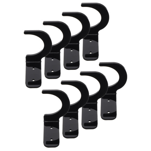 4Pairs Durable Black Acrylic Baseball Bat Rack Wall Display Holder