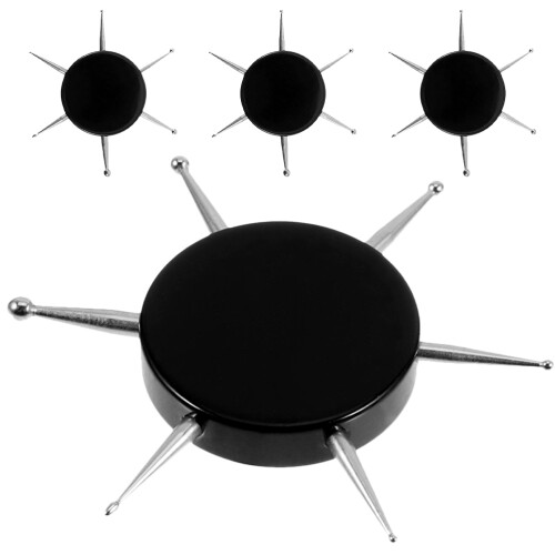 12Pcs Durable Stainless Steel Nail Dotting Tools Black for Manicure 1