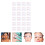 96Pcs Convenient Eyebrow Makeup Stencils White for Women Gift 7