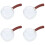 4pcs Milk Cup With Side Handle Triangle Wood 7