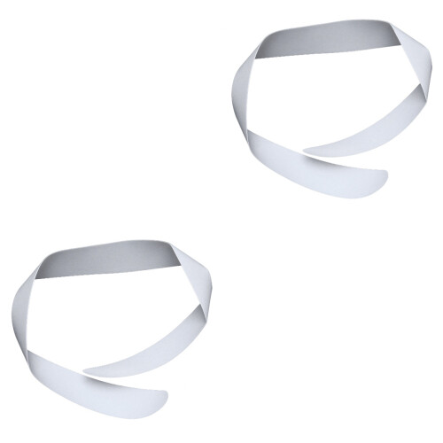 2pcs Bow Women'S White Wide Belt 2