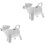2 Pcs Ceramic Cow Jugs Animal Pull Flower Cup Mouse-Shaped Teapot 6