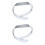 2pcs Bow Women'S White Wide Belt 5