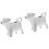 2 Pcs Ceramic Cow Jugs Animal Pull Flower Cup Mouse-Shaped Teapot 7