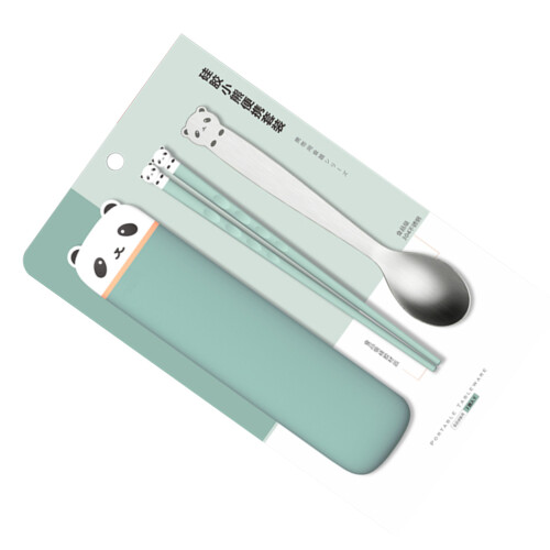 2 Sets Portable Lightweight Chopsticks And Spoon Flatware Set 1